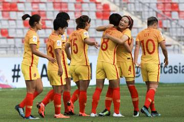 المنتخب الصيني يفوز على نظيره الفلبيني بثلاثة اهداف نظيفة في بطولة كأس آسيا للسيدات لكرة القدم