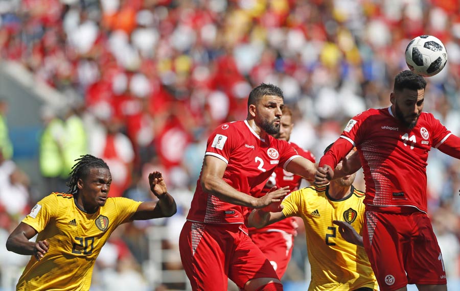 مباراة كأس العالم بين بلجيكا وتونس