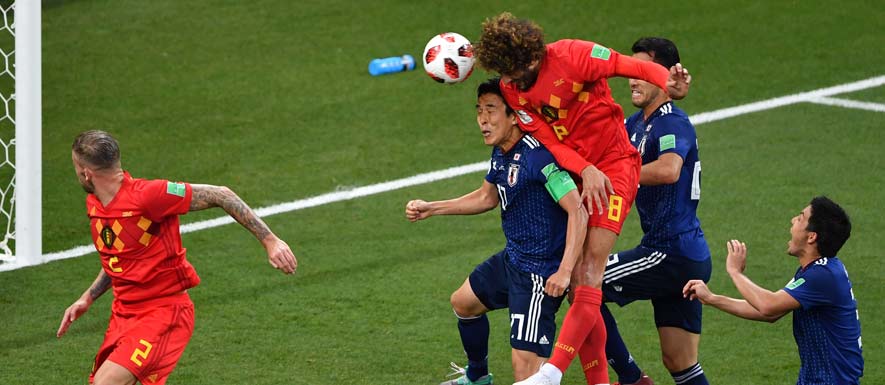 بلجيكا تفوز 3-2 على اليابان وتصعد لدور الـ 8 في بطولة كأس العالم