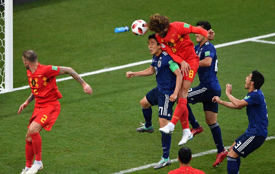 بلجيكا تفوز 3-2 على اليابان وتصعد لدور الـ 8 في بطولة كأس العالم