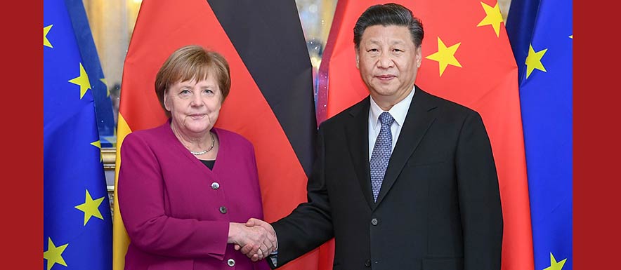 شي يقدم مقترحا من ثلاث نقاط لتعزيز العلاقات الصينية-الألمانية خلال لقائه ميركل