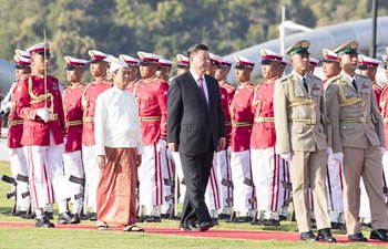شي يحضر مأدبة ترحيب يقيمها رئيس ميانمار