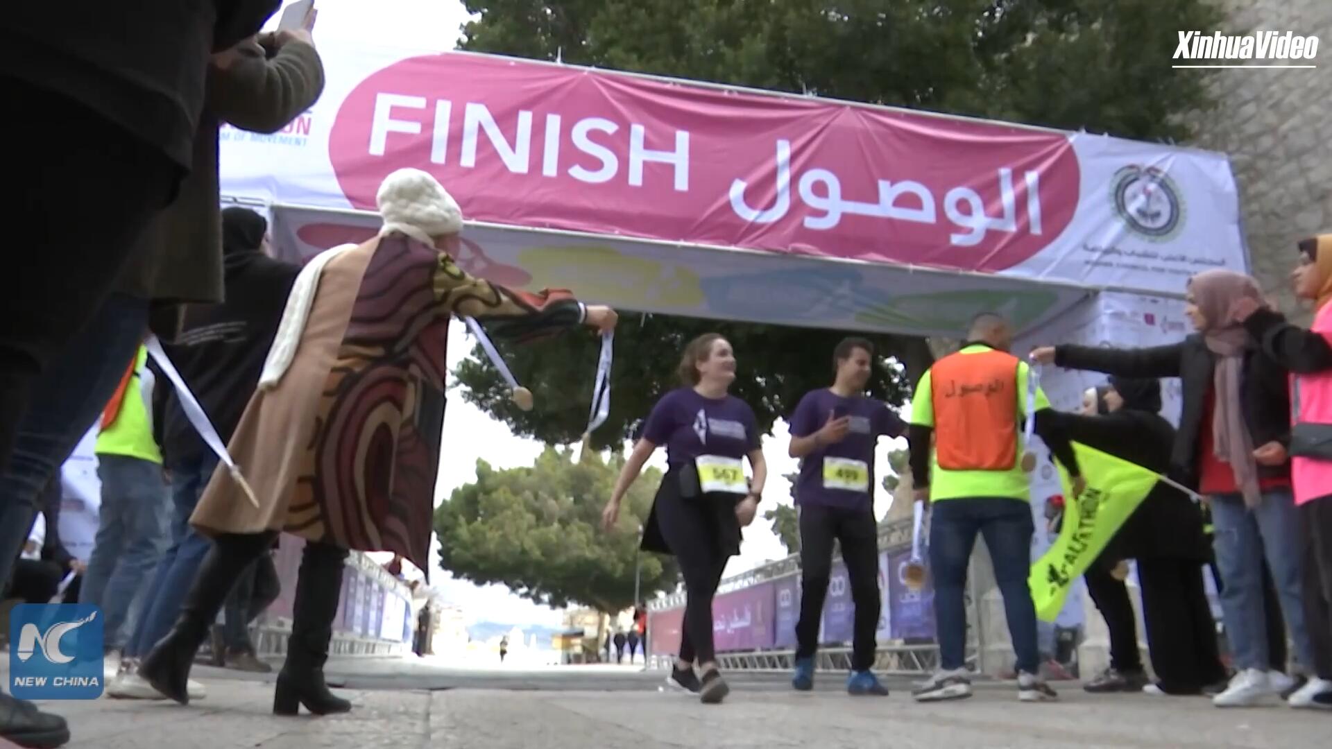 فيديو: إقامة سباق ماراثون في فلسطين