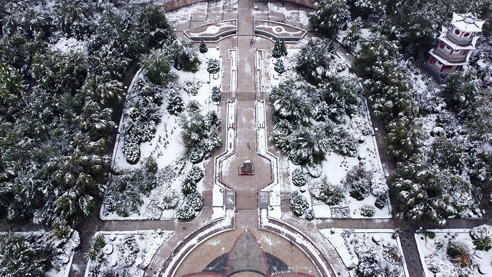 تساقط الثلوج في مقاطعة قانسو بشمال غربي الصين