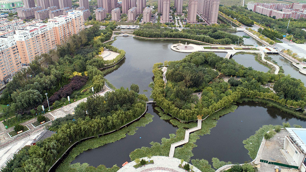 مناظر حدائق حضرية في مقاطعة خبي بشمالي الصين