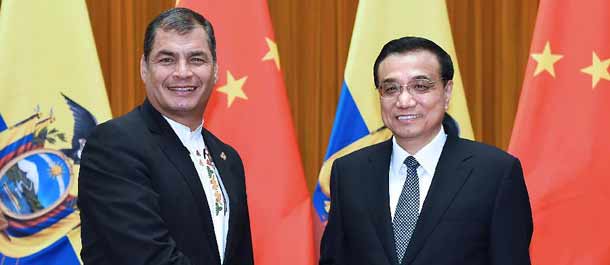 رئيس مجلس الدولة الصيني يتعهد بدعم التعاون الصناعي مع الاكوادور