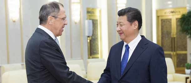 الرئيس الصينى يلتقى بوزير خارجية روسيا