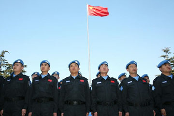 فرقة من قوات مكافحة الشغب الصينية تتوجه الى ليبيريا للمشاركة في بعثة حفظ السلام