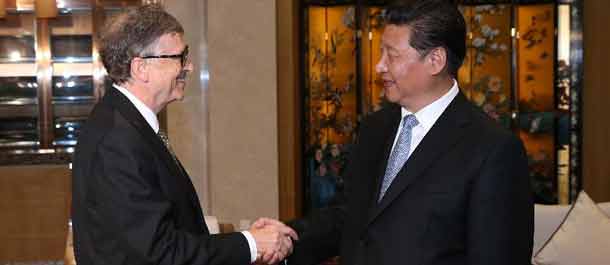 الرئيس الصيني يلتقي بيل جيتس