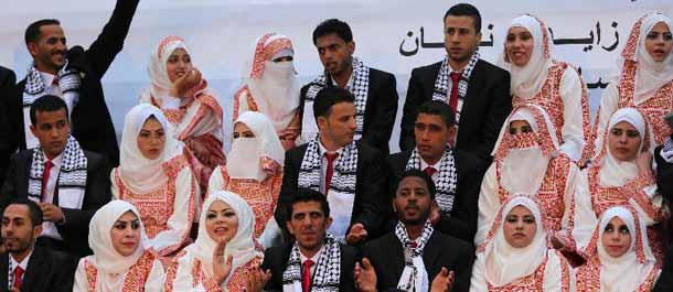 حفلة زفاف جماعية في غزة