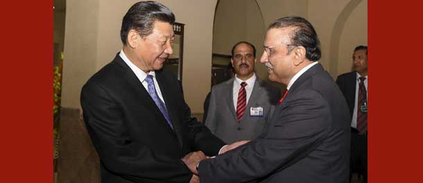 الرئيس الصيني يتعهد بتعزيز التبادلات الحزبية مع باكستان