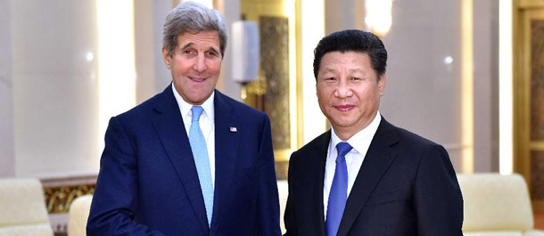 الرئيس الصيني يلتقي بجون كيري لمناقشة الزيارة المرتقبة للولايات المتحدة
