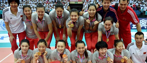 تغلب المنتخب الصيني على المنتخب الكوري الجنوبي في نهائي بطولة الكرة الطائرة الآسيوية