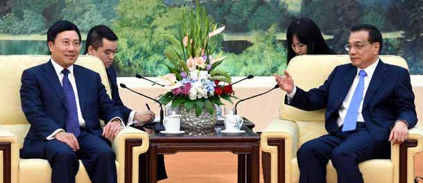 رئيس مجلس الدولة الصيني يجتمع مع نائب رئيس وزراء فيتنام