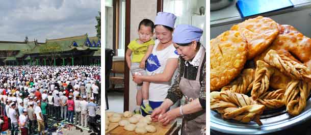 الفعاليات الاحتفالية في عيد الفطر بمنطقة نينغشيا في عيون مراسلي شينخوا