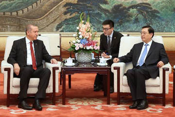 كبير المشرعين الصينيين يلتقي بالرئيس التركى