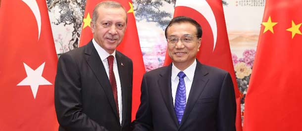 رئيس مجلس الدولة الصينى يجتمع مع الرئيس التركى لبحث العلاقات