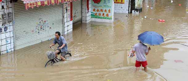 تضرر 940 الف شخص جنوب الصين بسبب العواصف المطيرة