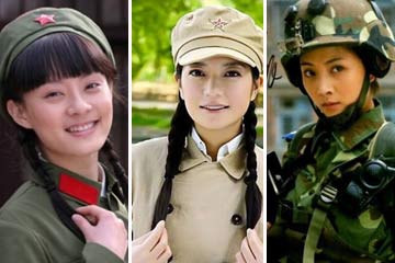 النجمات الصينيات في البذلات العسكرية في المسلسلات