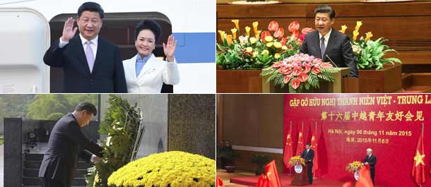 الصورة الرائعة تسجل زيارة الرئيس الصيني شي جين بينغ الى فيتنام وسنغافورة (6 نوفمبر)