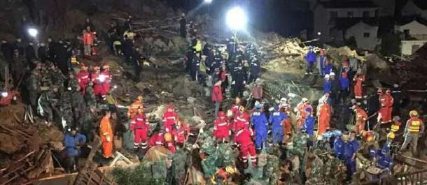 4 قتلى و33 مفقوداً إثر انهيار أرضي شرقي الصين