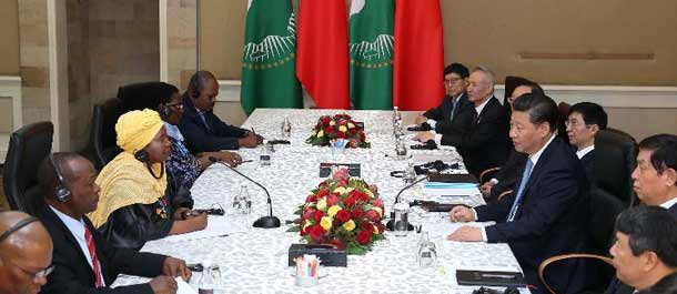 شي يتعهد بدعم دور الاتحاد الافريقي في الشؤون الاقليمية والعالمية قبل انعقاد قمة الصين-افريقيا