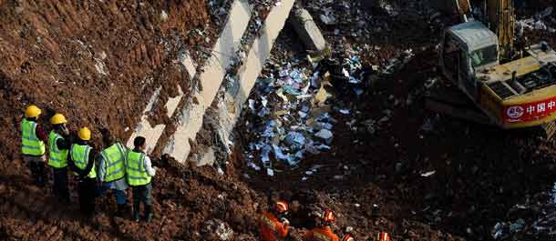 فريق التحقيق يؤكد أن انهيار شنتشن الارضي كان حادثا وليس كارثة جيولوجية