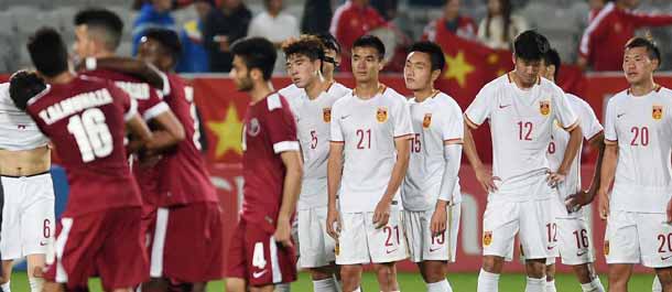 المنتخب الأولمبي الصيني يخسر 3 / 1 أمام نظيره القطري في بطولة آسيا  لكرة القدم تحت 23 سنة