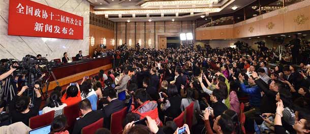 مؤتمر صحفي ينعقد قبل انطلاق المؤتمر الاستشاري السياسي للشعب الصيني