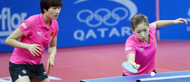 الصين تتوج بجميع ألقاب بطولة قطر الدولية المفتوحة لكرة الطاولة