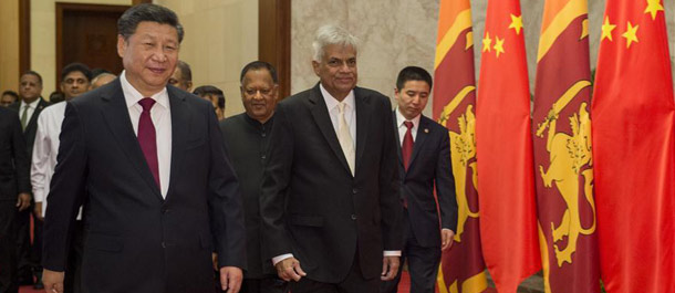 الرئيس الصيني يلتقي رئيس وزراء سريلانكا لبحث العلاقات الثنائية