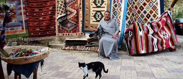 بالصور: محلَ السجاجيد اليدوية في مصر