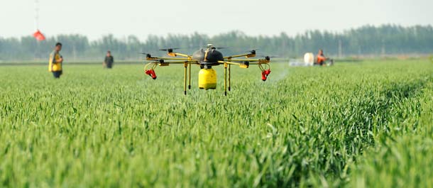 الطائرة دون الطيار تساعد في الزراعة