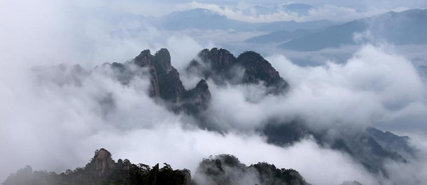 الصين الجميلة: "بحر السحاب" على جبل هوانغشان