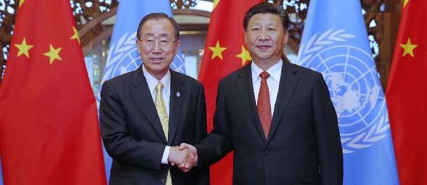 الصين والأمم المتحدة تتفقان على زيادة التعاون خلال زيارة بان
