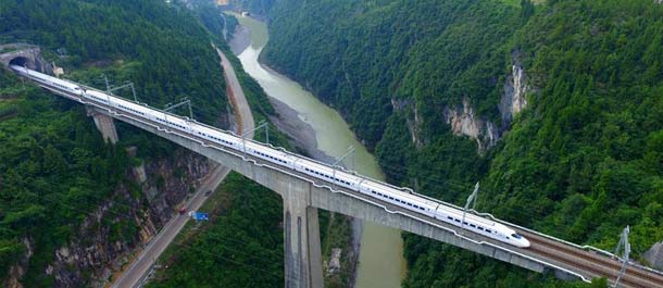 "خط سكك حديد جوي" في جنوب غربي الصين