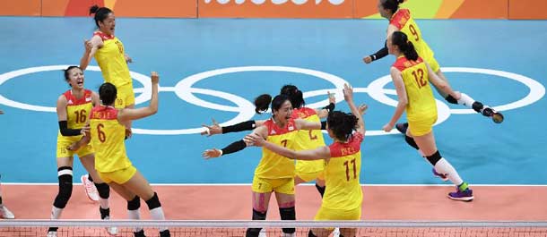 الصين تتوج بذهبية كرة الطائرة سيدات في أولمبياد ريو