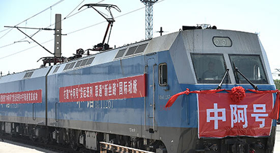 انطلاق أول قطار الشحن "الصين-العرب" من نينغشيا