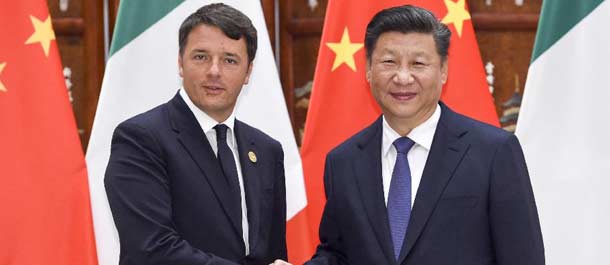 الرئيس الصيني يلتقي رئيس الوزراء الإيطالي قبيل قيمة مجموعة العشرين
