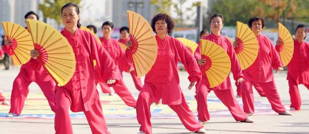 فعاليات التدريبات الرياضية في لانتشو الصينية