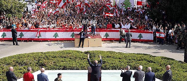 لبنان يحتفل بالرئيس الجديد
