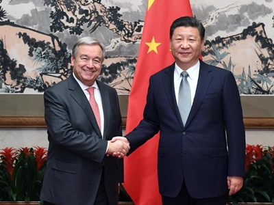 الرئيس الصيني يجتمع مع الأمين العام المنتخب للأمم المتحدة