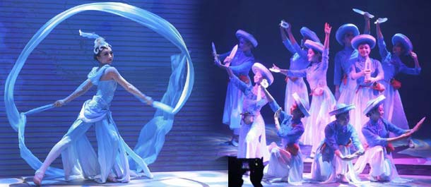 عرض مسرحية غنائية راقصة ثلاثية الأبعاد في جنوبي الصين