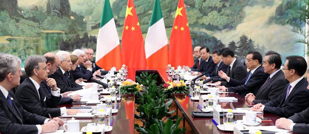 الصين تربط استراتيجيات التنمية بايطاليا