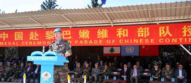 رئيس هيئة الأركان في اليونيفيل يشيد بجهود الفرقة الصينية