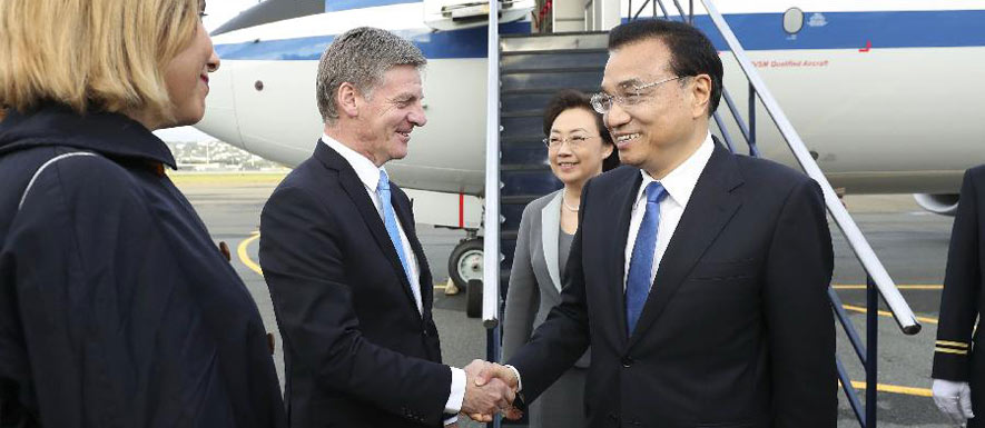 رئيس مجلس الدولة الصيني يصل إلى نيوزيلندا في زيارة رسمية