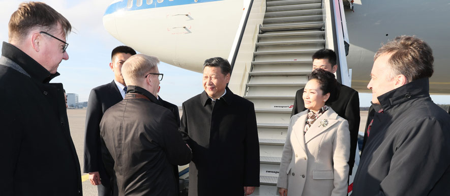 الرئيس الصيني يصل إلى فنلندا فى زيارة دولة