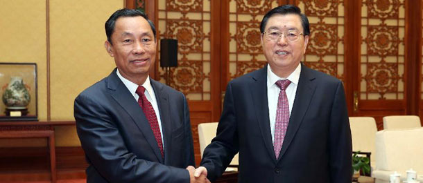 كبير المشرعين الصينيين يلتقي برئيس برلمان ميانمار السابق