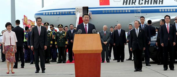 الرئيس الصيني يتعهد باستمرار دعم هونغ كونغ