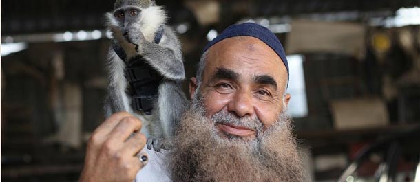 فلسطيني يهوى تربية القرود في غزة
